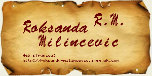 Roksanda Milinčević vizit kartica